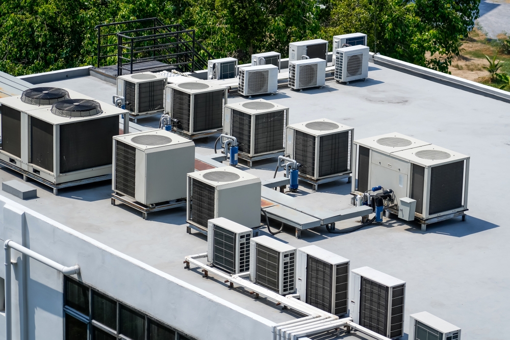 The,External,Units,Of,The,Commercial,Air,Conditioning,And,Ventilation