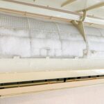 Air,Conditioner,Freeze,Up,-,Close,Up